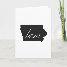 Love Iowa portret groet Kaart