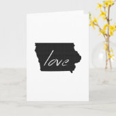 Love Iowa portret groet Kaart (Gele Bloem)
