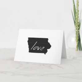 Love Iowa portret groet Kaart