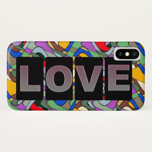 Love iPhone X Hoesje (Achterkant (horizontaal))