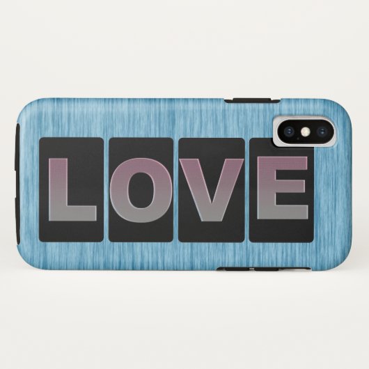 Love iPhone X Hoesje (Achterkant (horizontaal))