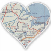 Love Ipswich MA Sticker (Voorkant)