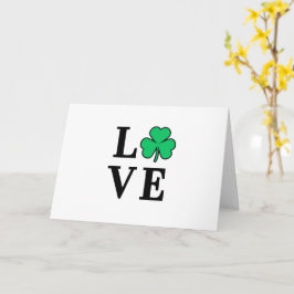 LOVE Ireland Clover Shamrock All Purpose Blank Kaart