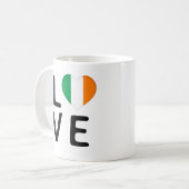 Love - Ireland Flag Koffiemok (Voorkant links)