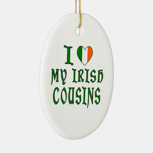 Love irish Cousins Keramisch Ornament (Rechts)