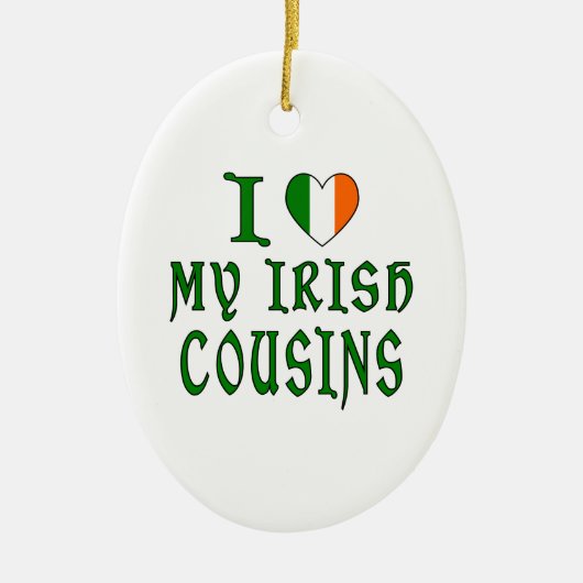 Love irish Cousins Keramisch Ornament (Voorkant)