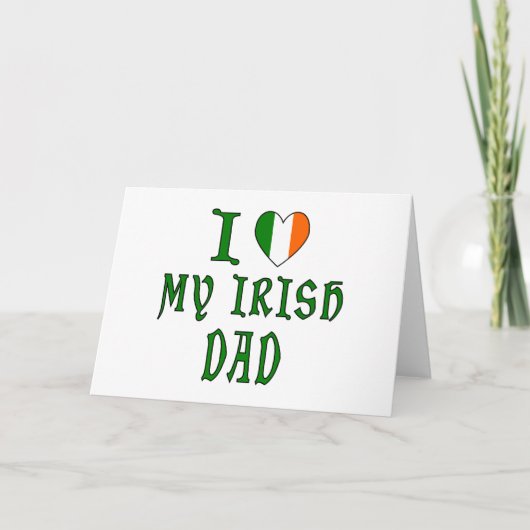 Love Irish Dad Feestdagen Kaart (Voorkant)