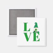 Love Irish Gnome Magneet (Voorkant / Achterkant)