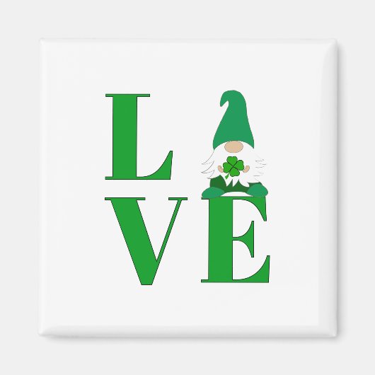 Love Irish Gnome Magneet (Voorkant)