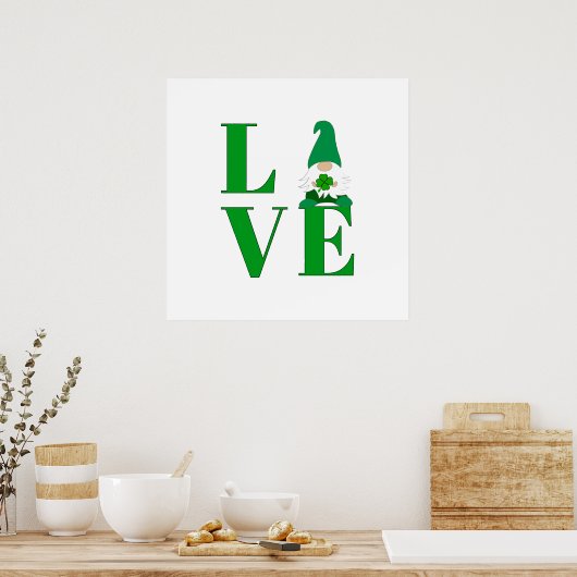 Love Irish Gnome Poster (Keuken)