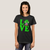 Love Irish Gnome Stropdas Shamrock St Patrick Day  T-shirt (Voorkant volledig)