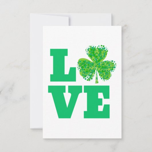 Love Irish St. Patrick's Day Ireland Green Luv Kaart (Voorkant)