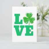 Love Irish St. Patrick's Day Ireland Green Luv Kaart (Staand voorkant)