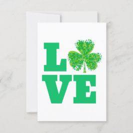 Love Irish St. Patrick's Day Ireland Green Luv Kaart