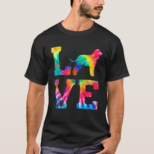 Love Irish Water Spaniel Tie Dye Dog Mama T-shirt (Voorkant)