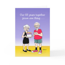"Love is" 55th Wedding Jubileum Card