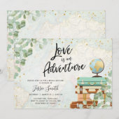 Love is a Adventure Eucalyptus Vrijgezellenfeest Kaart (Voorkant / Achterkant)