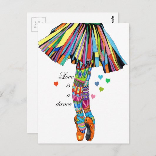LOVE IS A DANCE BRIEFKAART (Voorkant / Achterkant)