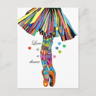 LOVE IS A DANCE BRIEFKAART