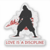 Love is a discipline sticker (Voorkant)
