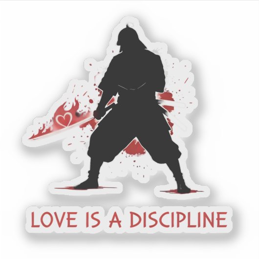 Love is a discipline sticker (Voorkant)