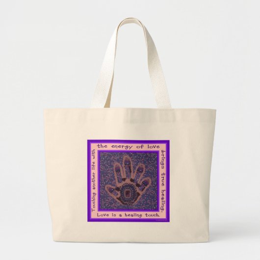 Love is a Healing Touch Grote Tote Bag (Voorkant)