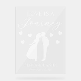 Love is a Journey Personalized Wedding Acryl Bord