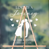 Love is a Journey Personalized Wedding Acryl Bord (Neutraal)