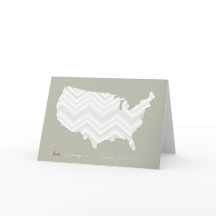 Love is a Journey Wenskaart w/ chevron map