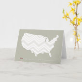 Love is a Journey Wenskaart w/ chevron map Kaart (Gele Bloem)