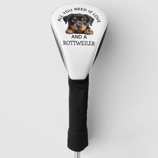  love is a rottweiler golfheadcover (Voorkant)