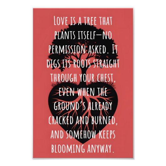 Love is a Tree Foto Afdruk (Voorkant)