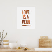 Love is a Verb Copper Poster Print (Keuken)