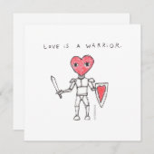 Love is a Warrior - any time card Notitiekaartje (Voorkant / Achterkant)