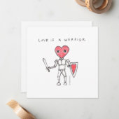 Love is a Warrior - any time card Notitiekaartje (Voorkant / Achterkant in situ)