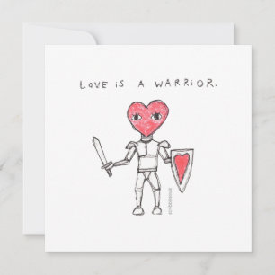 Love is a Warrior - any time card Notitiekaartje