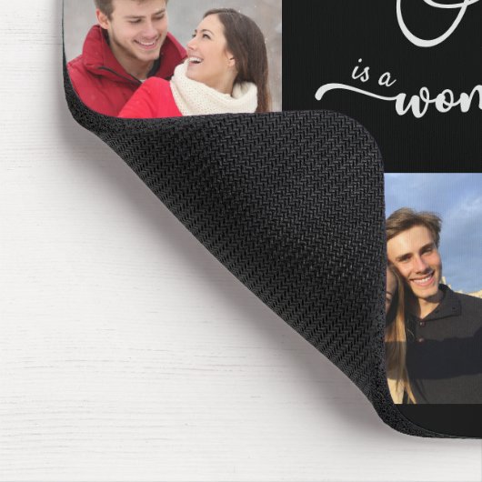 Love is a Wonderful Thing 10 Photo Collage Black Muismat (Hoek)