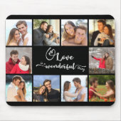 Love is a Wonderful Thing 10 Photo Collage Black Muismat (Voorkant)