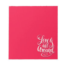 Love Is All Around Script Lettering Roze
