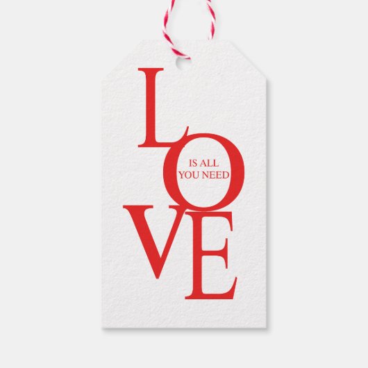 Love is all you need cadeaulabel (Achterkant)