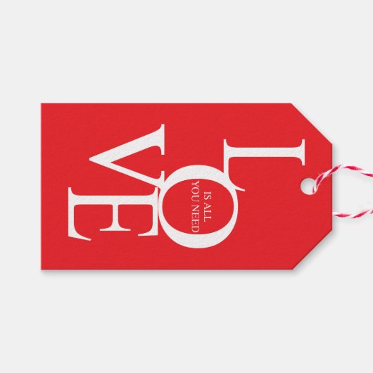 Love is all you need cadeaulabel (Voorkant (Horizontaal))