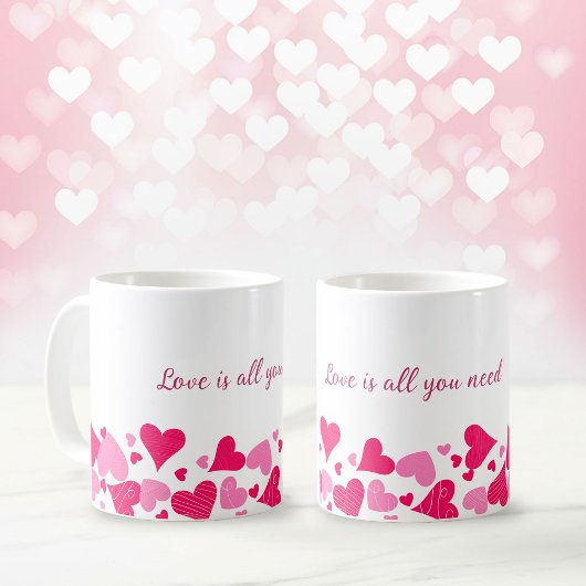 Love Is All You Need Heart Border Coffee Mug Koffiemok
