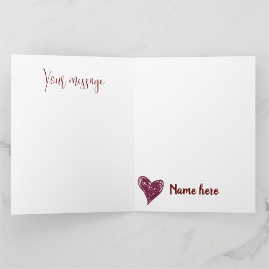 Love is all you need hearts customize inside text kaart (Binnen)