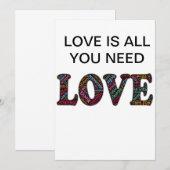 Love Is All You Need Kaart (Voorkant / Achterkant)