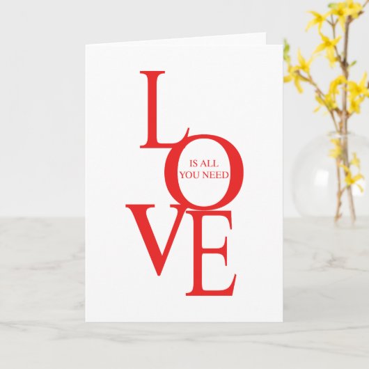 Love is all you need kaart (Gele Bloem)