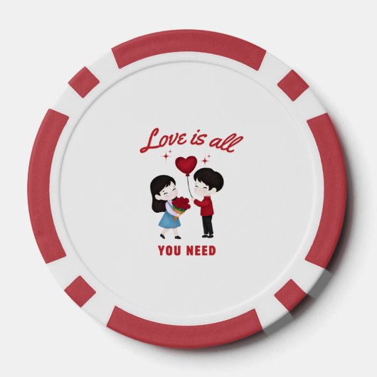 Love Is All You Need Poker Chips (Achterkant)