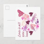 Love is all you need quote briefkaart (Voorkant / Achterkant)