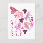 Love is all you need quote briefkaart (Voorkant)