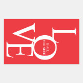 Love is all you need rechthoekige sticker (Voorkant)