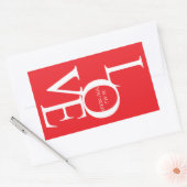 Love is all you need rechthoekige sticker (Envelop)